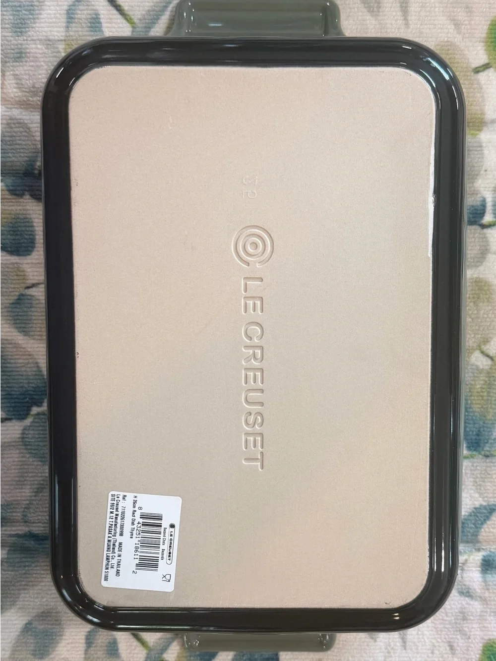 NEW Le Creuset Heritage Rectangular Baker Dish 2.5 Qt 26cm in RARE Thyme Green